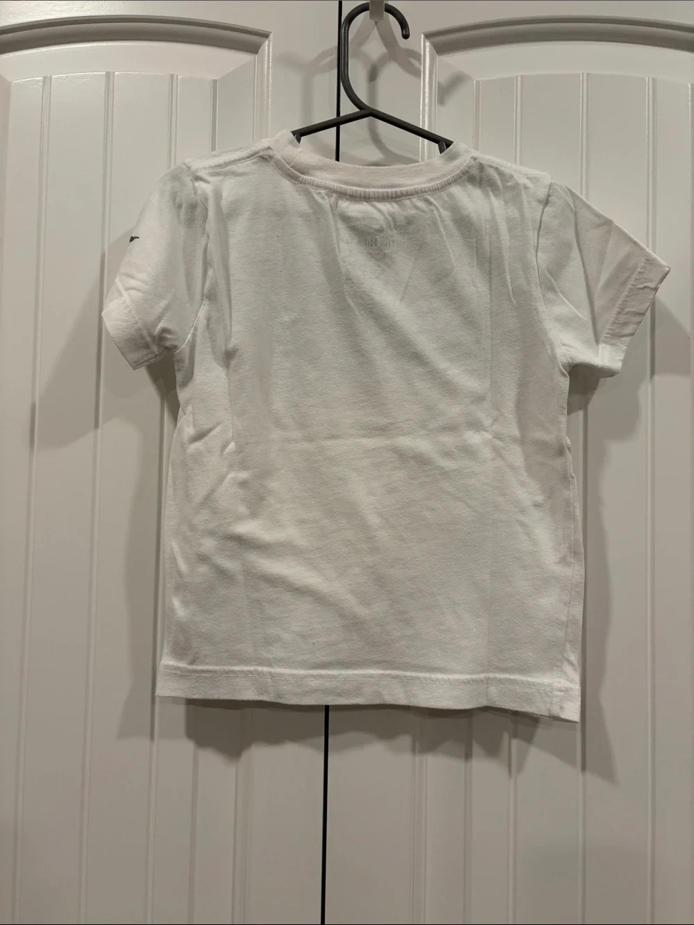 Nike White Short-Sleeve Tee with Blue Logo